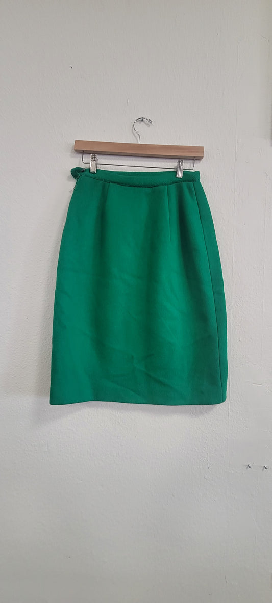 1960s Green Wool Skirt